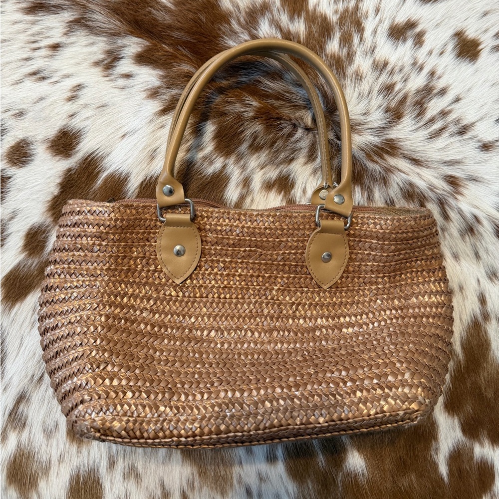 Faded Glory Brown Woven Clutch